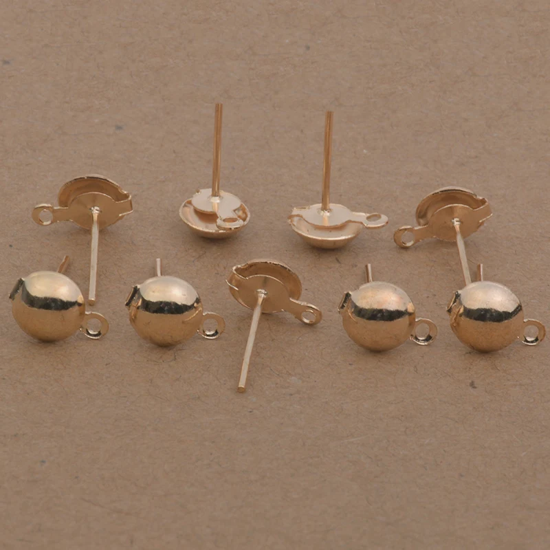100pcs 4mm 6mm 8mm 10mm Half Ball With Loop Earring Post Ear Studs Findings Kc Gold Plated Metal Earrings Craft Jewelry Making
100pcs 4mm 6mm 8mm 10mm Half Ball With Loop Earring Post Ear Studs Findings Kc Gold Plated Metal Earrings Craft Jewelry Making