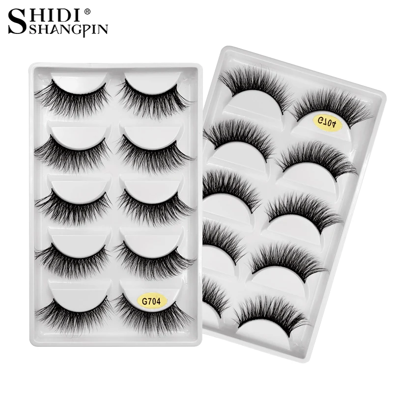 5 Pairs False Eyelashes Natural Thick 3D Mink Eyelashes Hand Made Fake Eye Lashes Mink For Beauty Maquiagem Mink Eyelashes G704
5 Pairs False Eyelashes Natural Thick 3D Mink Eyelashes Hand Made Fake Eye Lashes Mink For Beauty Maquiagem Mink Eyelashes G704