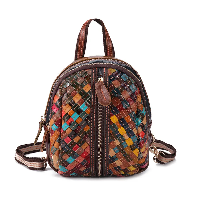 AEQUEEN Women Backpack Mini Genuine Leather Bags Small Patchwork Backpack Female Handmade shoulder School Bag for Teenage Girls
AEQUEEN Women Backpack Mini Genuine Leather Bags Small Patchwork Backpack Female Handmade shoulder School Bag for Teenage Girls