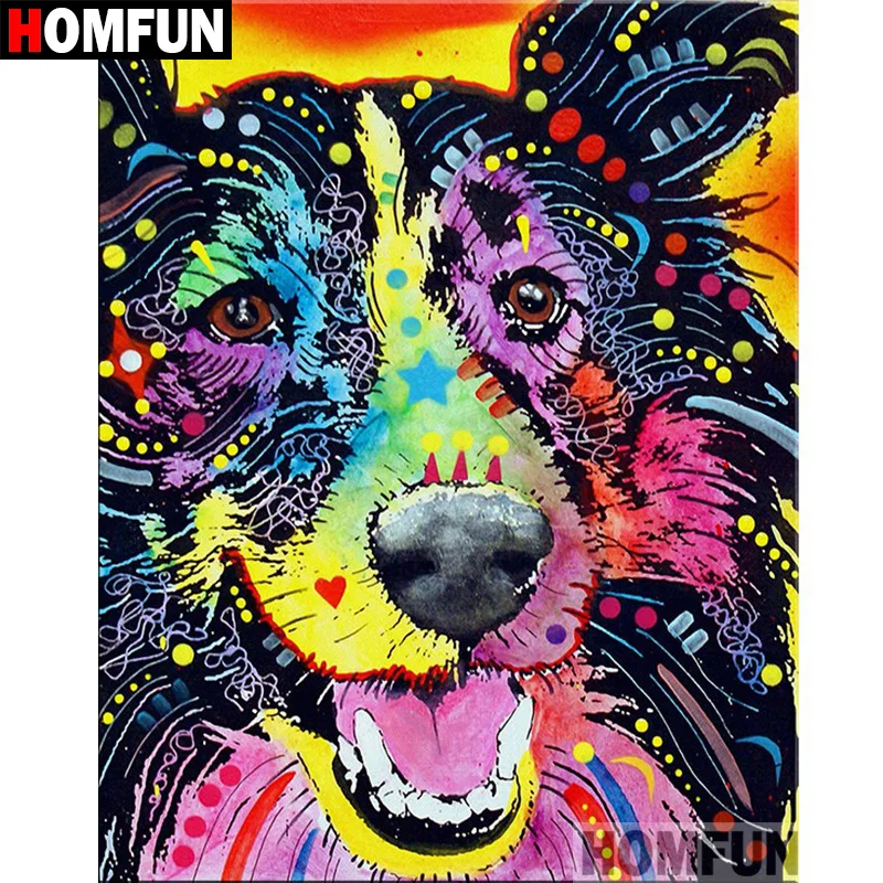 HOMFUN 5D DIY Diamond Painting Full Square/Round Drill "Color dog" 3D Embroidery Cross Stitch gift Home Decor A01019
HOMFUN 5D DIY Diamond Painting Full Square/Round Drill "Color dog" 3D Embroidery Cross Stitch gift Home Decor A01019