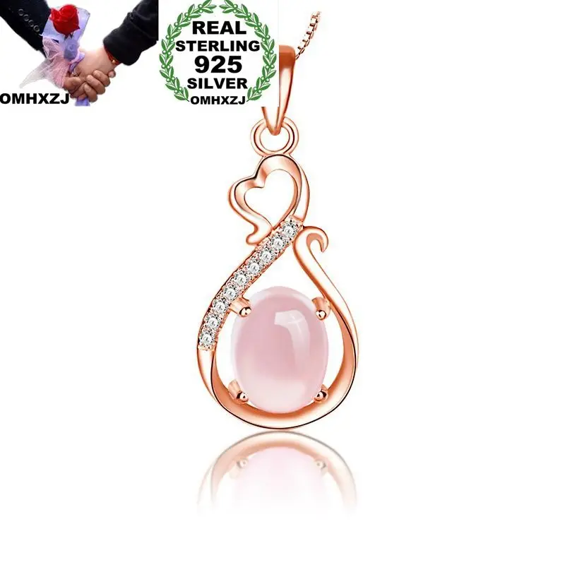 OMHXZJ Wholesale European Fashion Woman Girl Party Gift Heart Rose Quartz AAA Zircon 925 Sterling Silver Pendant Necklace NA57
OMHXZJ Wholesale European Fashion Woman Girl Party Gift Heart Rose Quartz AAA Zircon 925 Sterling Silver Pendant Necklace NA57