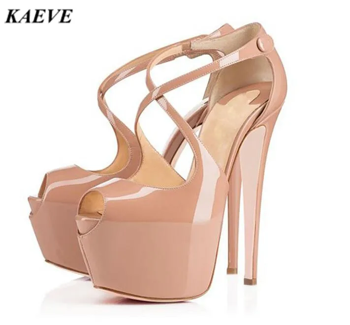 Kaeve Cross Strap Pumps Platform Heels Peep Toe Extreme High Heels Sexy Party Shoes Women Nude Heels 16cm Fashion Shoe Size46
Kaeve Cross Strap Pumps Platform Heels Peep Toe Extreme High Heels Sexy Party Shoes Women Nude Heels 16cm Fashion Shoe Size46