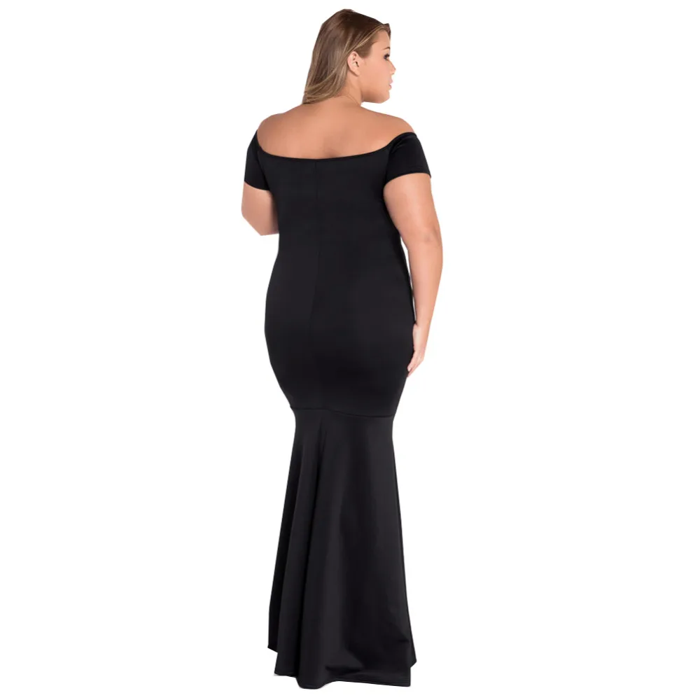 Пикантные женские без бретелек Bodycon Русалка этаж Длина платья Элегантный партия