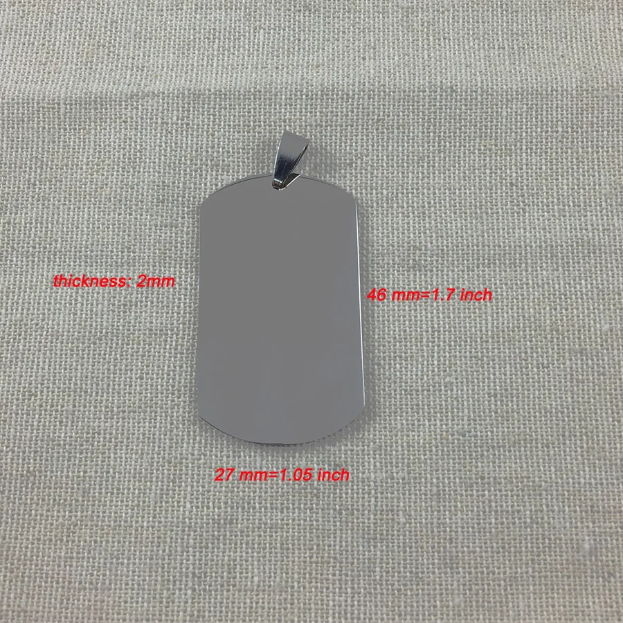 50pcs/lot Personalized Blank Stainless Steel Dog Pet Tag Military Dog Tag Pendant Charm DIY Both Mirror Polished Jewelry Pedant
50pcs/lot Personalized Blank Stainless Steel Dog Pet Tag Military Dog Tag Pendant Charm DIY Both Mirror Polished Jewelry Pedant