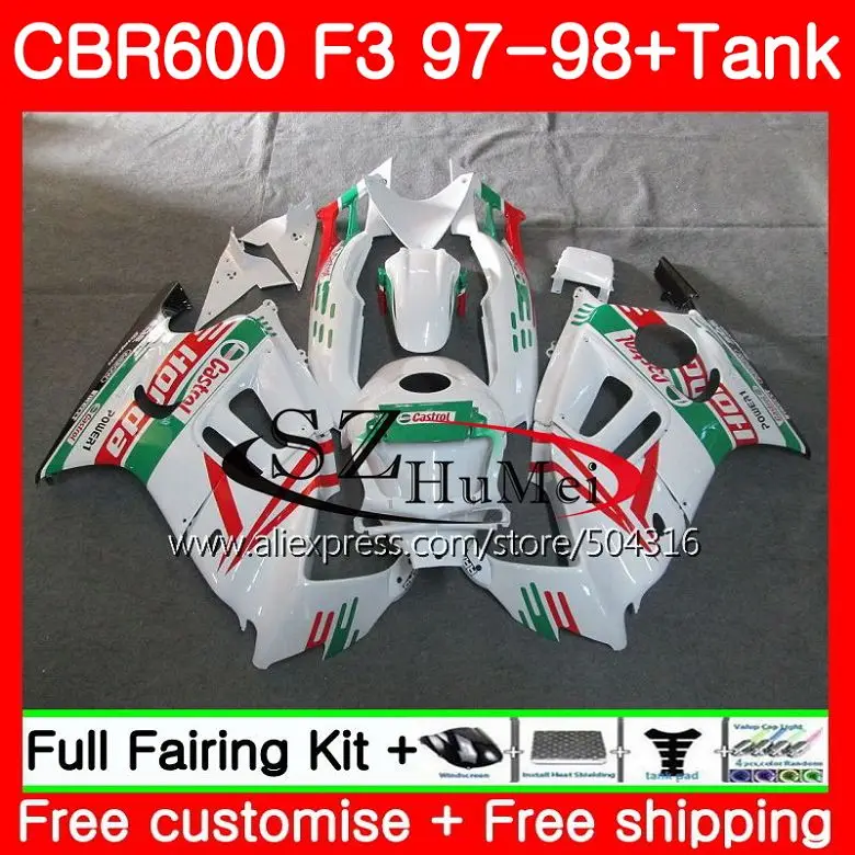 Body For HONDA CBR600F3 CBR600RR F3 CBR 600F3 gloss white FS 47SH18 CBR600 F3 97 98 CBR600FS CBR 600 F3 1997 1998 Fairings kit
Body For HONDA CBR600F3 CBR600RR F3 CBR 600F3 gloss white FS 47SH18 CBR600 F3 97 98 CBR600FS CBR 600 F3 1997 1998 Fairings kit
