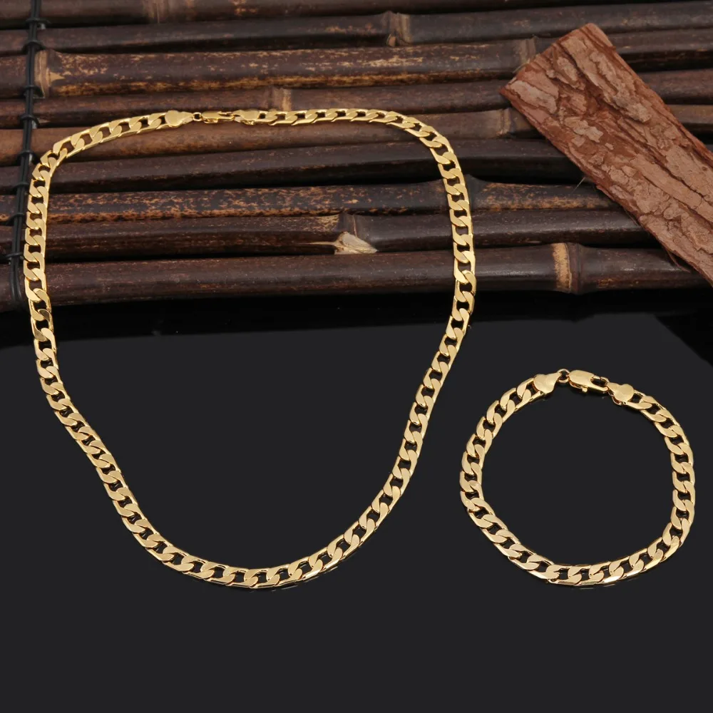Bangrui Jewelry Sets Men's Fashion Jewelry Sale Trendy Gold 7MM Wide Chain Bracelet Necklace Set Wholesale
Bangrui Jewelry Sets Men's Fashion Jewelry Sale Trendy Gold 7MM Wide Chain Bracelet Necklace Set Wholesale