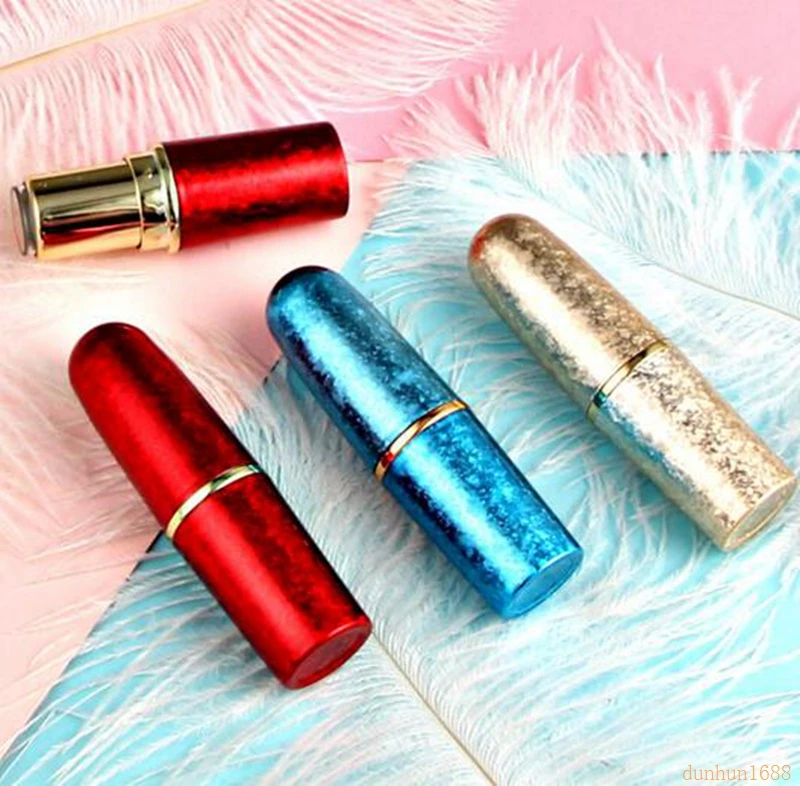 Gold red blue high-grade lipstick tube, bullet shape empty Lip balm container#123
Gold red blue high-grade lipstick tube, bullet shape empty Lip balm container#123