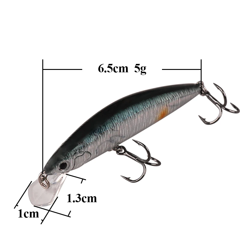 Smart Minnow Hard Lure 65mm/5g Fishing Lures VMC Hook Iscas Artificiais Para Pesca Fly Tying Swimbait Feeder Tackle | Спорт и