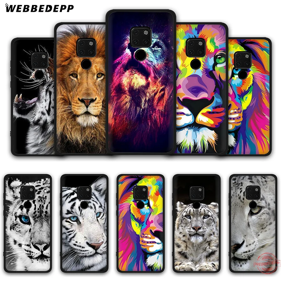 Мягкий чехол WEBBEDEPP Big Lion On Stone Snow для Huawei Mate 30 10 20 Pro Lite Nova 2i 3 3i 4 5i 2 | Мобильные