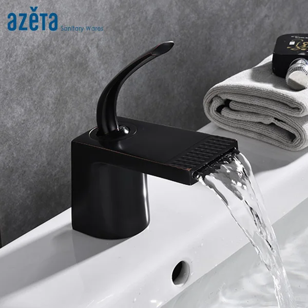 Azeta Bathroom Faucets Brass ORB Waterfall Basin Mixer Tap Single Hole Handle Faucet Deck Mounted Washbasin Tap AT2606OB
Azeta Bathroom Faucets Brass ORB Waterfall Basin Mixer Tap Single Hole Handle Faucet Deck Mounted Washbasin Tap AT2606OB