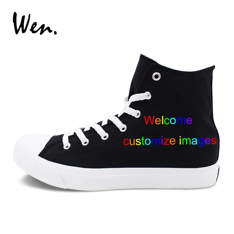 Wen Custom Black High Top Canvas Sneakers Hand Painted Shoes Welcome Customize Images Accept Bargain According to Complexity
Wen Custom Black High Top Canvas Sneakers Hand Painted Shoes Welcome Customize Images Accept Bargain According to Complexity