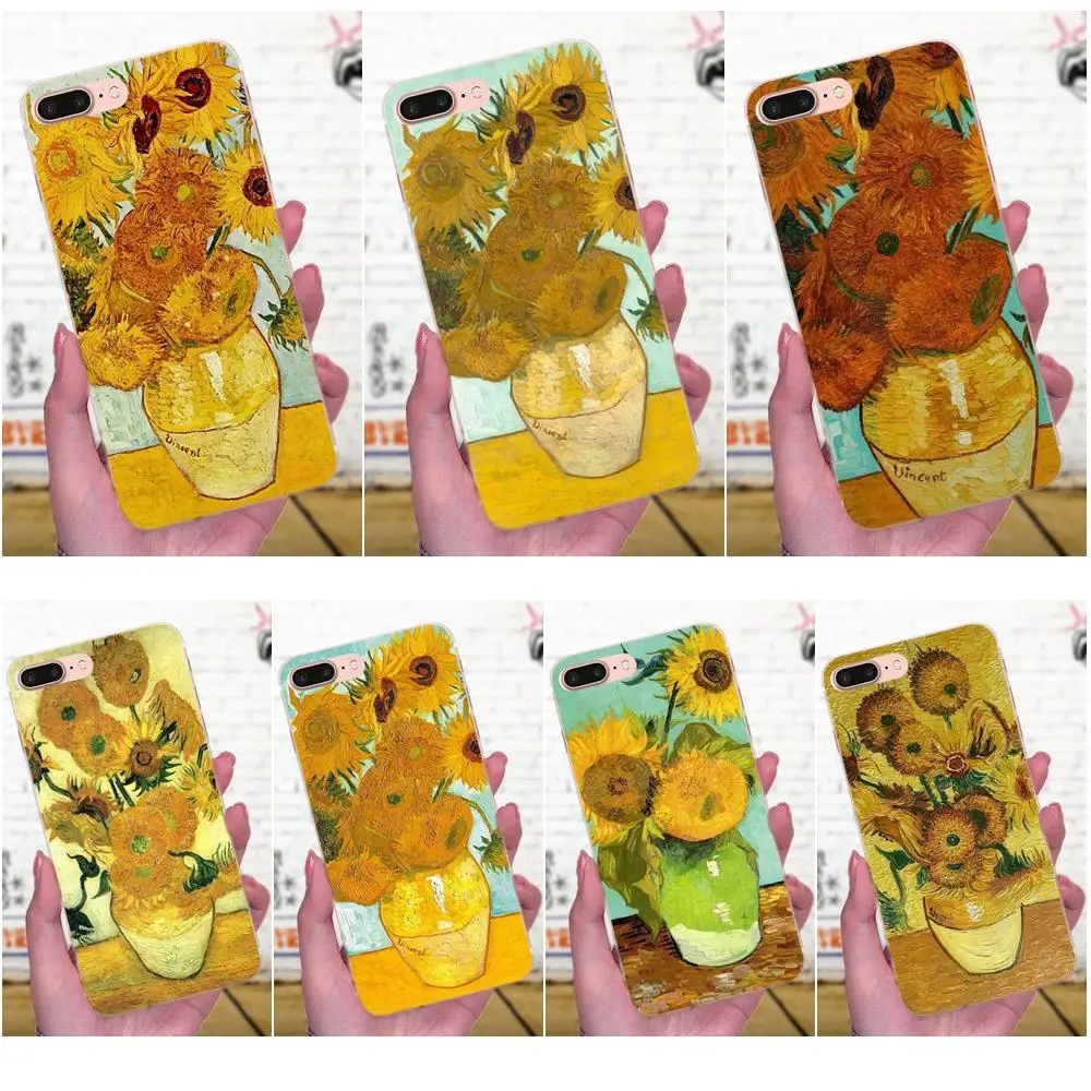 Картина маслом Ван Гога подсолнухи для LG G4 G5 G6 K4 K7 K8 K10 2017 V10 V20 V30 Stylus Nexus 5 5X G2 G3 mini