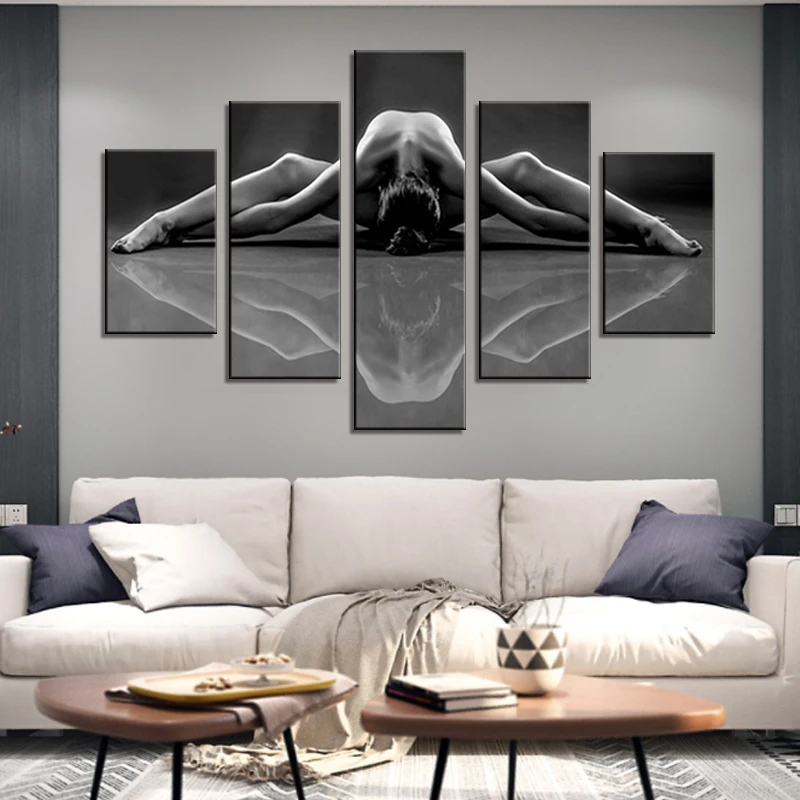 Sexy Nude Woman Painting for Men/Women 5 Piece Canvas Wall Art Black and White Naked Girl Pictures Living Room House Decorations
Sexy Nude Woman Painting for Men/Women 5 Piece Canvas Wall Art Black and White Naked Girl Pictures Living Room House Decorations