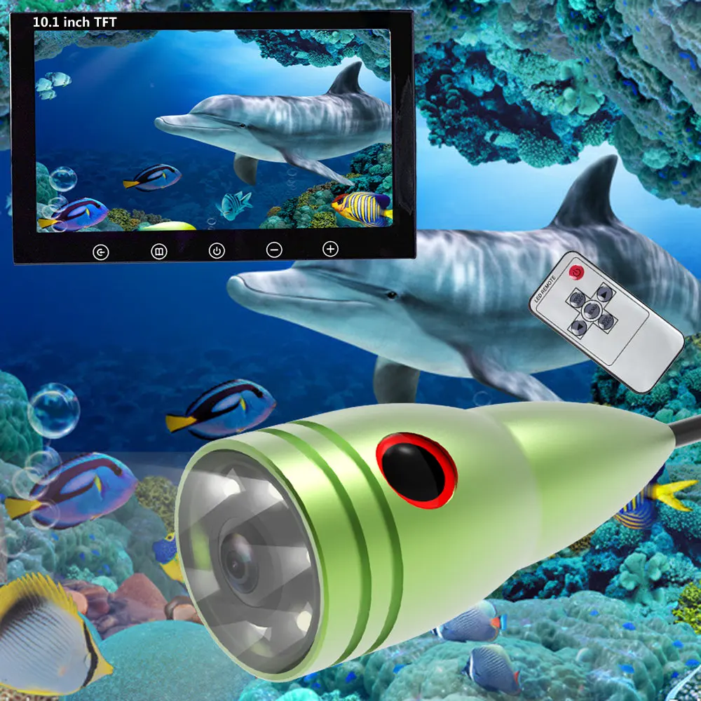PDDHKK 10'' Inch Color TFT Monitor IOS Android APP Control 1000 TVL Video Underwater Fish Finder With 6 PCS 1W White LED Lights
PDDHKK 10'' Inch Color TFT Monitor IOS Android APP Control 1000 TVL Video Underwater Fish Finder With 6 PCS 1W White LED Lights