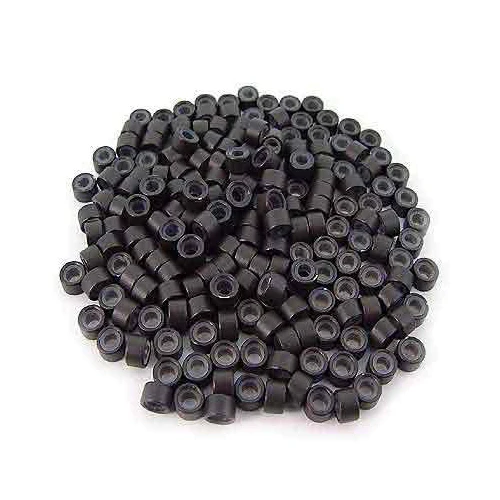 200 PCS 5mm Dark Brown Color Silicone Lined Micro Rings Links Beads For I Bond Stick Tip Feather Hair Extensions
200 PCS 5mm Dark Brown Color Silicone Lined Micro Rings Links Beads For I Bond Stick Tip Feather Hair Extensions