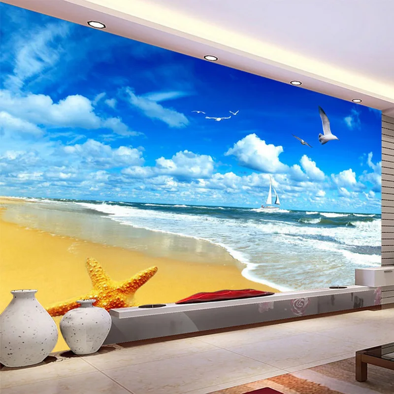 Papel De Parede 3D Beautiful Blue Sky Beach Seaside Landscape Photo Nature For Living Room TV Backdrop Wall Mural Wallpaper
Papel De Parede 3D Beautiful Blue Sky Beach Seaside Landscape Photo Nature For Living Room TV Backdrop Wall Mural Wallpaper