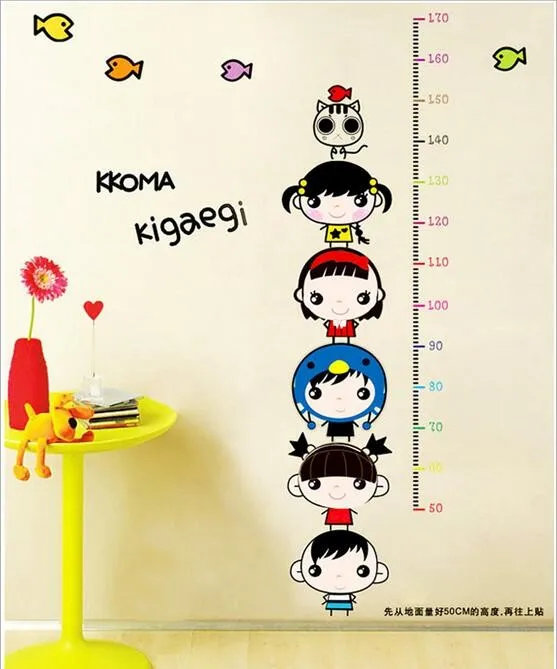 Cartoon children height of children room household adornment wall stickers on the wall
Cartoon children height of children room household adornment wall stickers on the wall