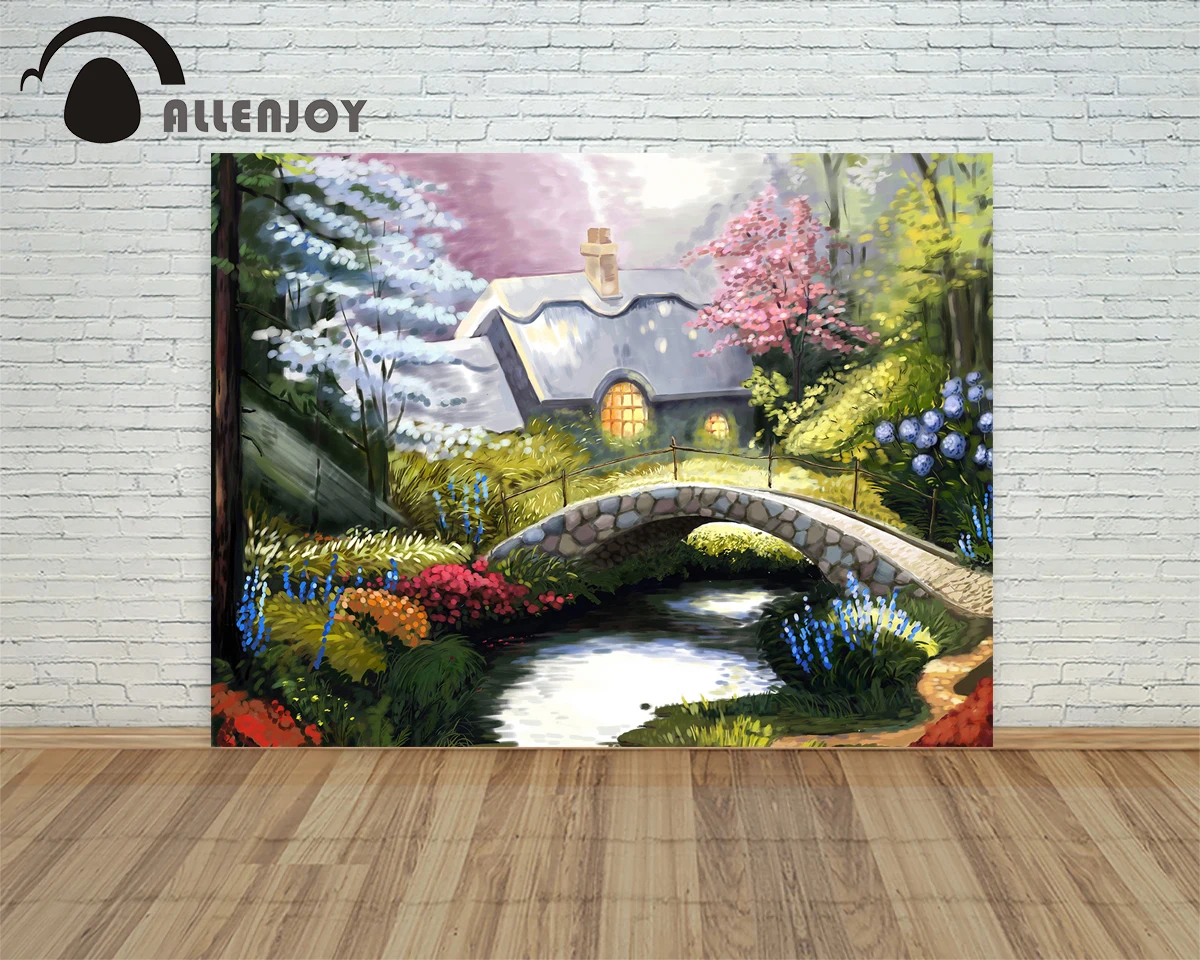 Allenjoy Background for photos wonderland fairy tale Bridge Oil Painting children's photographic camera backdrop vinyl
Allenjoy Background for photos wonderland fairy tale Bridge Oil Painting children's photographic camera backdrop vinyl