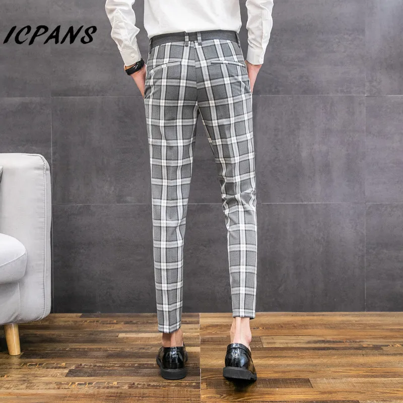 ICPANS Casual Business Formal Suit Pants Men Plaid Pants Mens Streetwear Show Trousers Dress Pants Slim Fit Mens Clothes 2019
ICPANS Casual Business Formal Suit Pants Men Plaid Pants Mens Streetwear Show Trousers Dress Pants Slim Fit Mens Clothes 2019