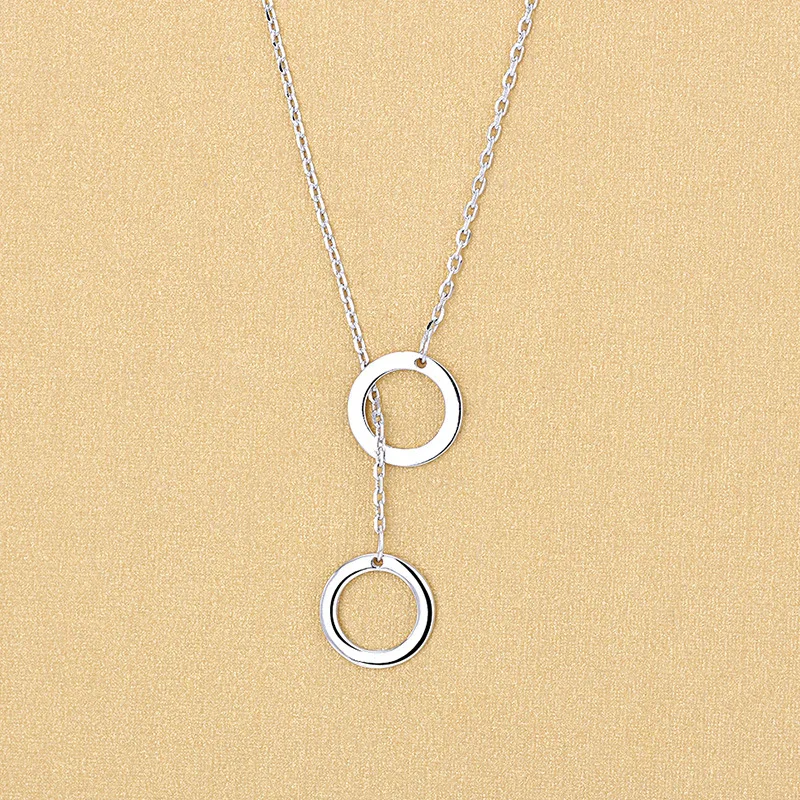 Double Circle Round 925 Sterling Silver Pendant Necklaces For Women Gifts Jewelry
Double Circle Round 925 Sterling Silver Pendant Necklaces For Women Gifts Jewelry