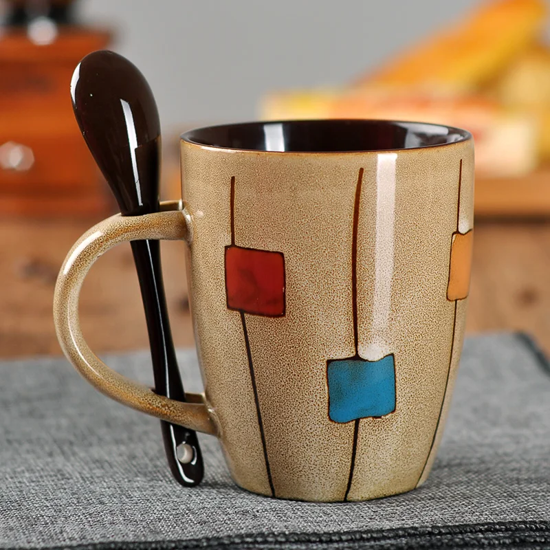 New Simple heat-resistant cup color cartoon with lid cup milk coffee ceramic mug children cup office gifts
New Simple heat-resistant cup color cartoon with lid cup milk coffee ceramic mug children cup office gifts