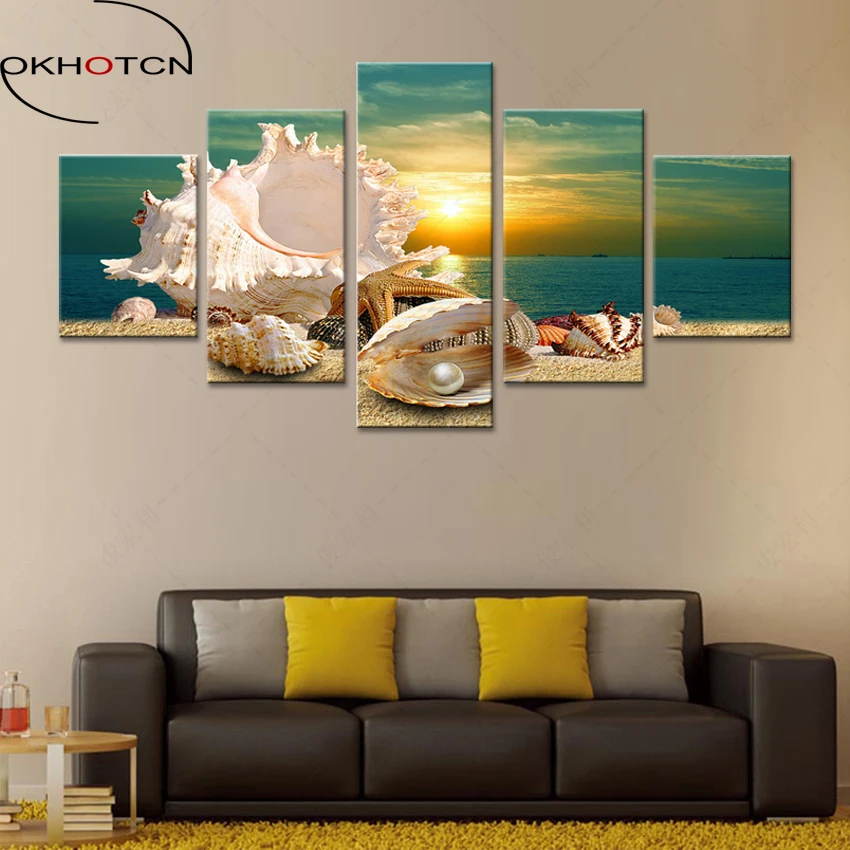 OKHOTCN 5 Piece Canvas Picture Modular Sea Shells View Painting Modern Pictures Wall For Kitchen Home Wall Art Decoration Prints
OKHOTCN 5 Piece Canvas Picture Modular Sea Shells View Painting Modern Pictures Wall For Kitchen Home Wall Art Decoration Prints