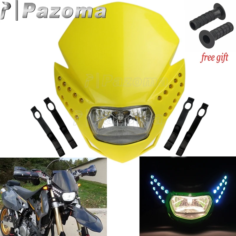 Motorcycle LED Headlight w/ Turn Signal Light Dirt Bike Universal Head Light For Suzuki DR DRZ RM 650 200 250 125 400 80 65 85
Motorcycle LED Headlight w/ Turn Signal Light Dirt Bike Universal Head Light For Suzuki DR DRZ RM 650 200 250 125 400 80 65 85