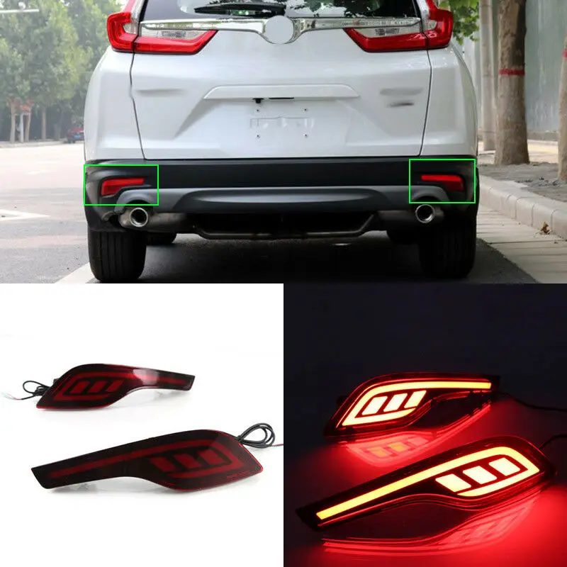 LED Rear Bumper Reflector Fog Brake Turn Indicator Lights For Honda CR-V 2017-2018
LED Rear Bumper Reflector Fog Brake Turn Indicator Lights For Honda CR-V 2017-2018