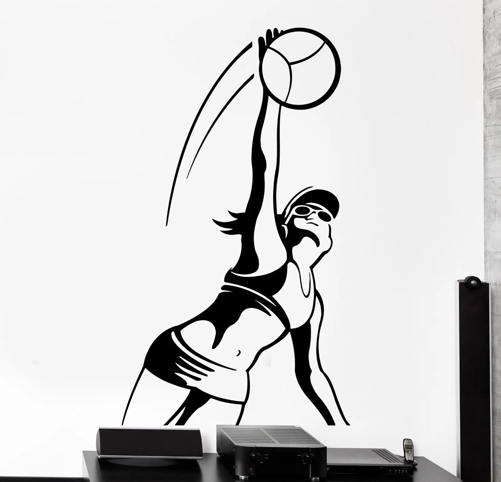 2016 домашняя Наклейка на стену спортивная волейбольная Сексуальная Виниловая