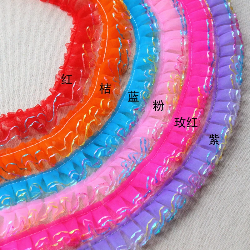 1M Latest Rainbow Ribbon Tulle Lace Fabrics Guipure Lace Fabric Pleated Lace Trim 2.5cm Sewing Accessories For Dress encajes RT6
1M Latest Rainbow Ribbon Tulle Lace Fabrics Guipure Lace Fabric Pleated Lace Trim 2.5cm Sewing Accessories For Dress encajes RT6