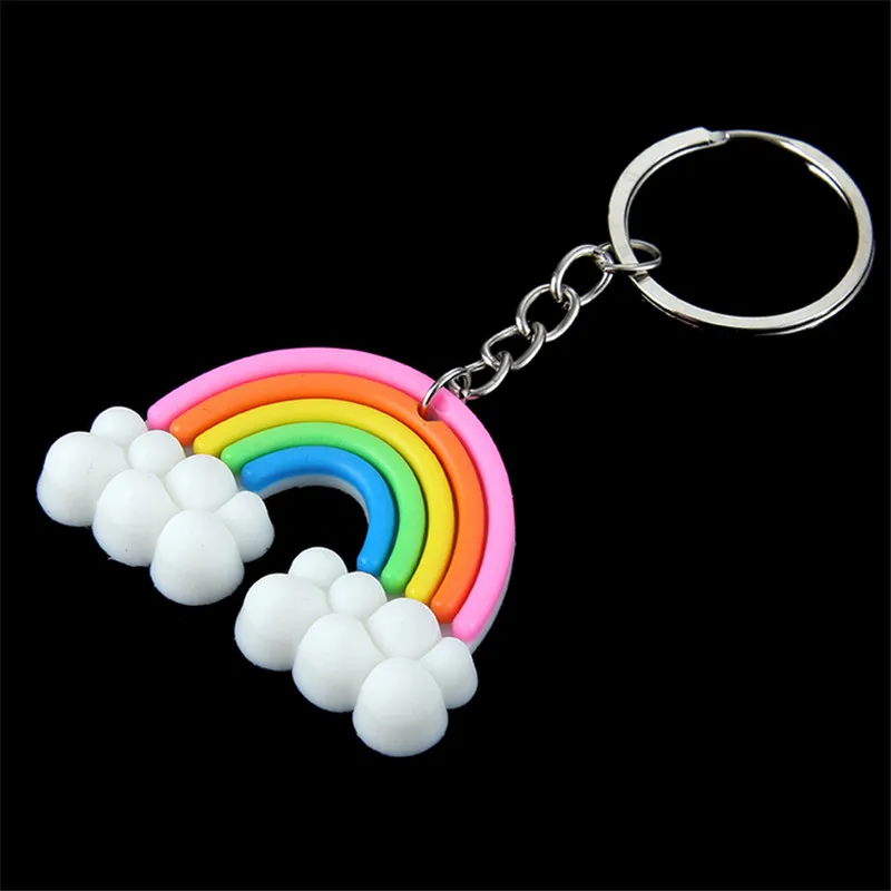 New Fashion Silicone Clouds Rainbow Keyring Woman Girls Key chains High Grade Handbag Car Keychain Keyholder Accessories Jewelry
New Fashion Silicone Clouds Rainbow Keyring Woman Girls Key chains High Grade Handbag Car Keychain Keyholder Accessories Jewelry