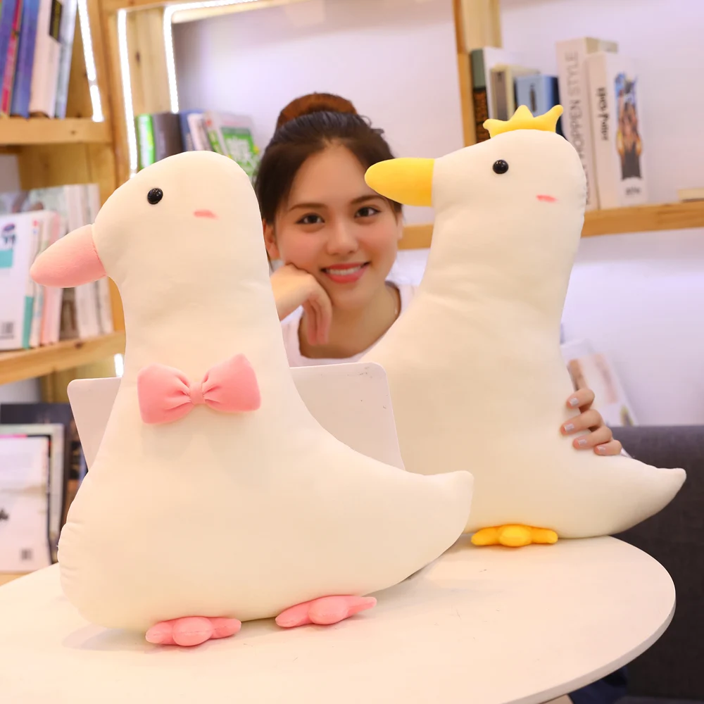 55/75cm Cute Down Cotton Duck Plush Toys Stuffed Soft Kawaii Animal Pillow Lovely Doll Cushion for Children Kids Christmas Gifts | Игрушки и
