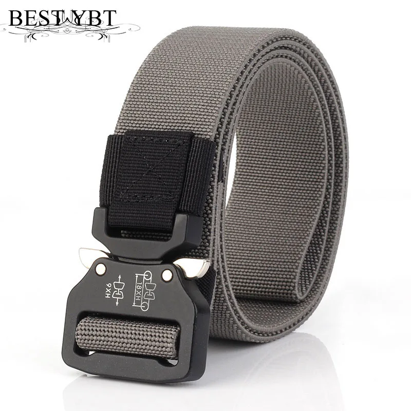 

Best YBT Unisex Belt Nylon Alloy Insert buckle Women Belt outdoor soprt easy to use Cowboy Outdoor Sports High Quality Men Belt