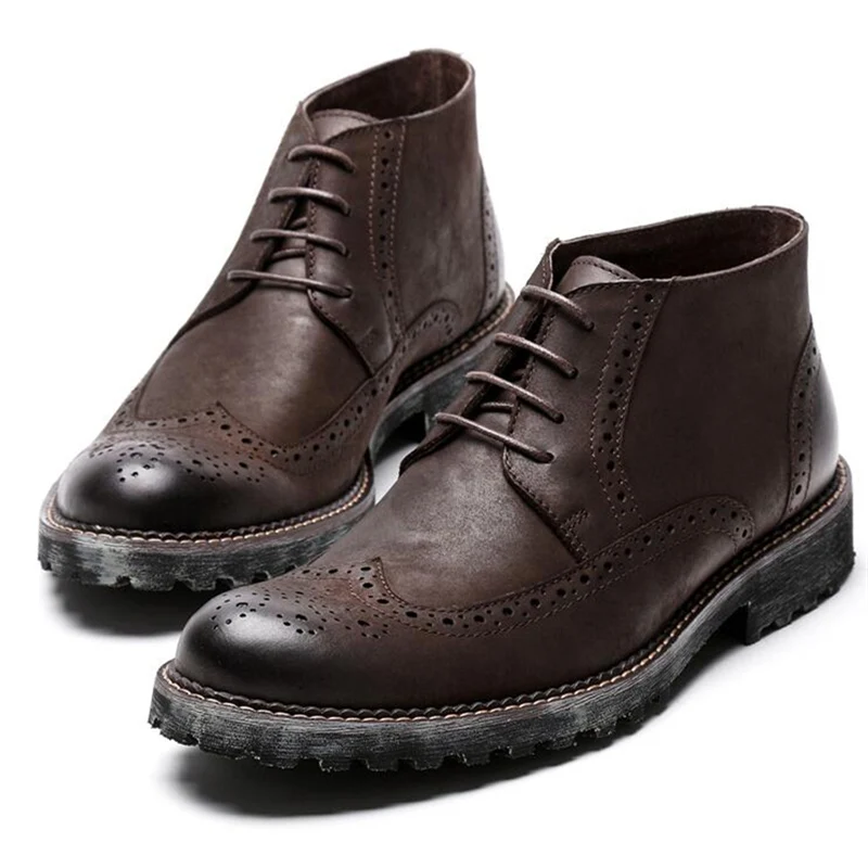 US Size 6-10 Two Tone Genuine Leather Lace Up Formal Dress Fretwork Oxford Mens Casual Wing Tip Brogue Boots
US Size 6-10 Two Tone Genuine Leather Lace Up Formal Dress Fretwork Oxford Mens Casual Wing Tip Brogue Boots