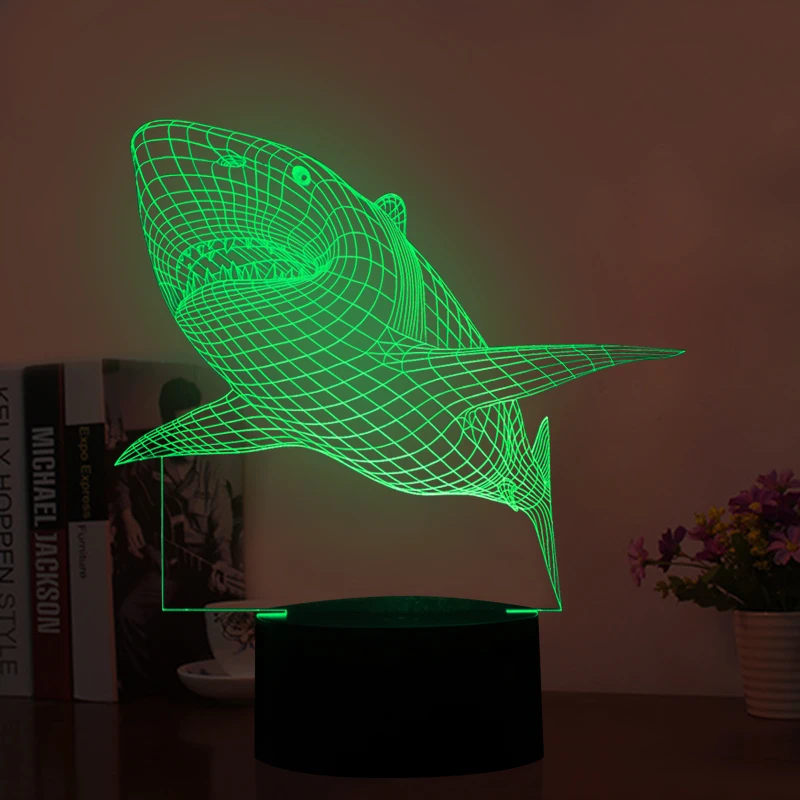 Novelty 3D LED Shark Shape Night Lamp LED Colorful Atmosphere Table Lamp as Home Decoration Lights
Novelty 3D LED Shark Shape Night Lamp LED Colorful Atmosphere Table Lamp as Home Decoration Lights