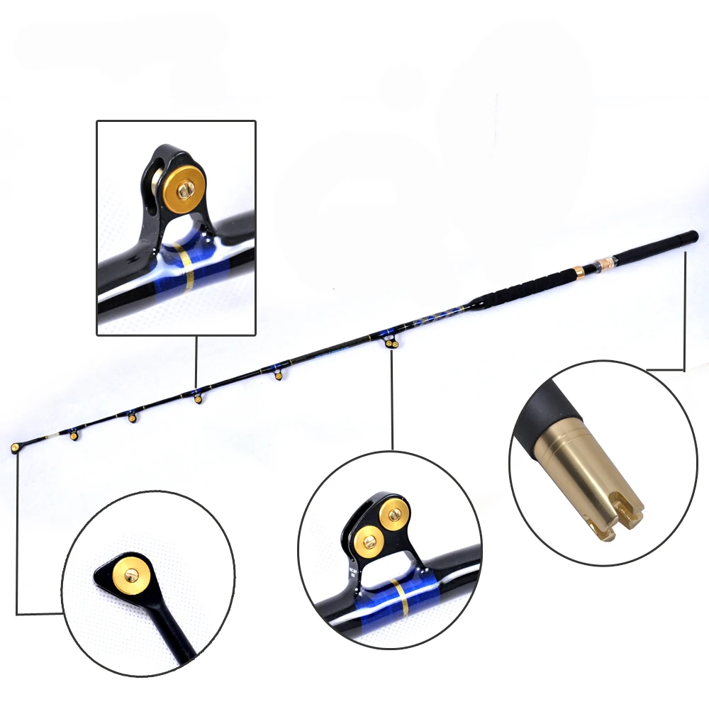 Topline Tackle Big Game Rod Nylon Butt 40LBS 80LBS 130LBS Boat Fishing Trolling Rod Pacific Bay Jigging Rods
Topline Tackle Big Game Rod Nylon Butt 40LBS 80LBS 130LBS Boat Fishing Trolling Rod Pacific Bay Jigging Rods