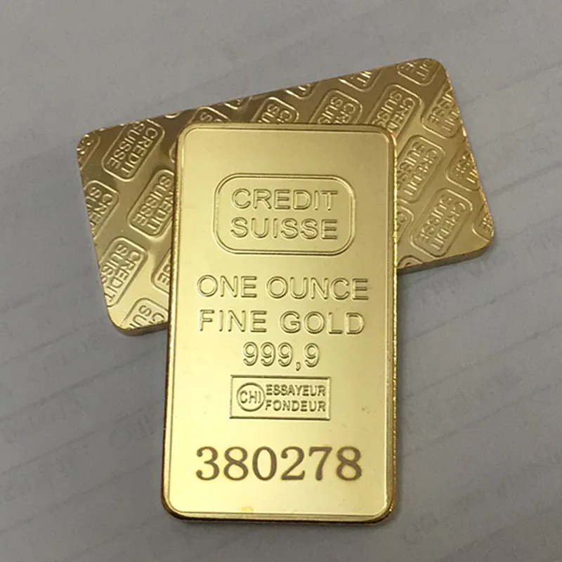 3 pcs Non Magnetic Credit Badge Bullion Bar 1 OZ Real Gold Plated Ingot Suisse Badge Coins With Different Serial Number
3 pcs Non Magnetic Credit Badge Bullion Bar 1 OZ Real Gold Plated Ingot Suisse Badge Coins With Different Serial Number