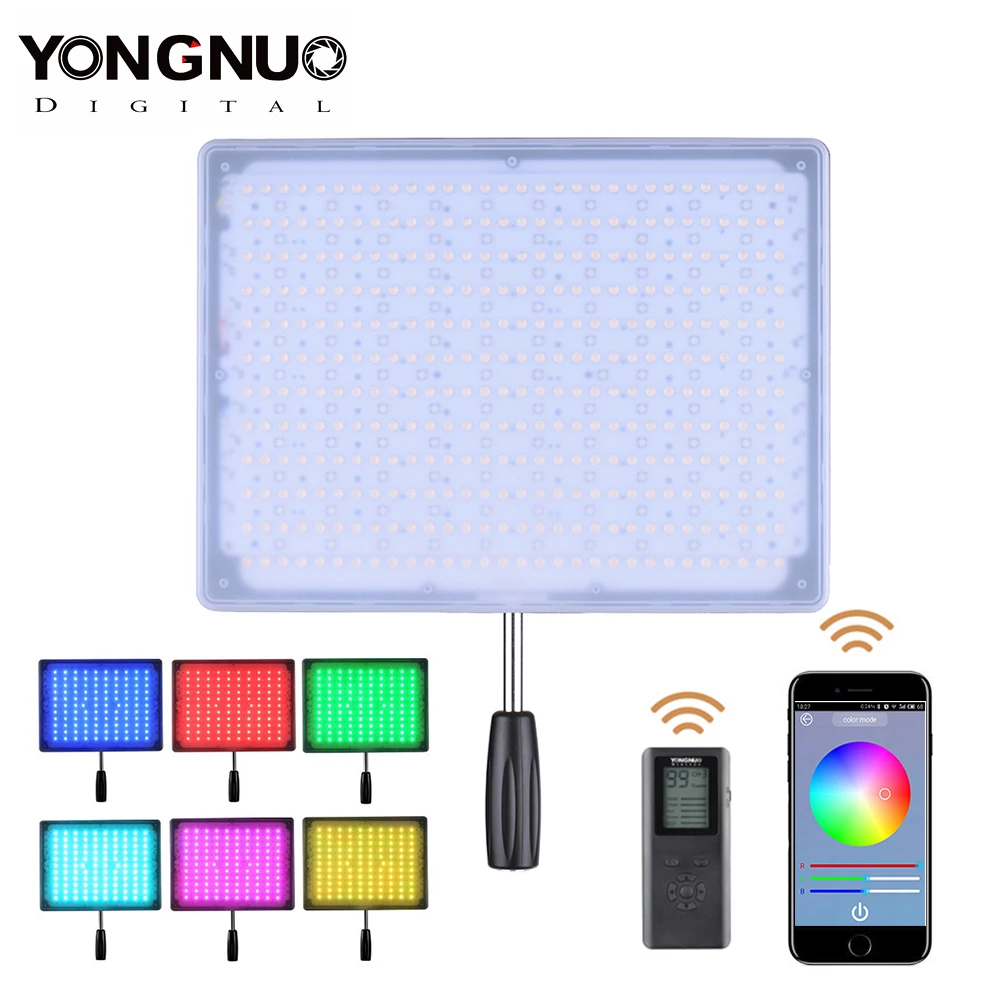 Фото YONGNUO YN600 RGB Профессиональный 5500K + светодиодный видео свет мягсветильник