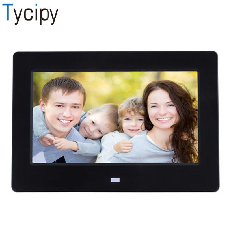 Цифровая фоторамка Tycipy с Wi Fi 7 "HD светодиодный электронный многоязычный для
