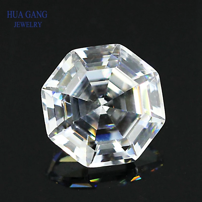 White Octagon Shape Cubic Zirconia Brilliant Cut Loose CZ Stone Synthetic Gems Beads For Jewelry 4x4-10x10mm
White Octagon Shape Cubic Zirconia Brilliant Cut Loose CZ Stone Synthetic Gems Beads For Jewelry 4x4-10x10mm