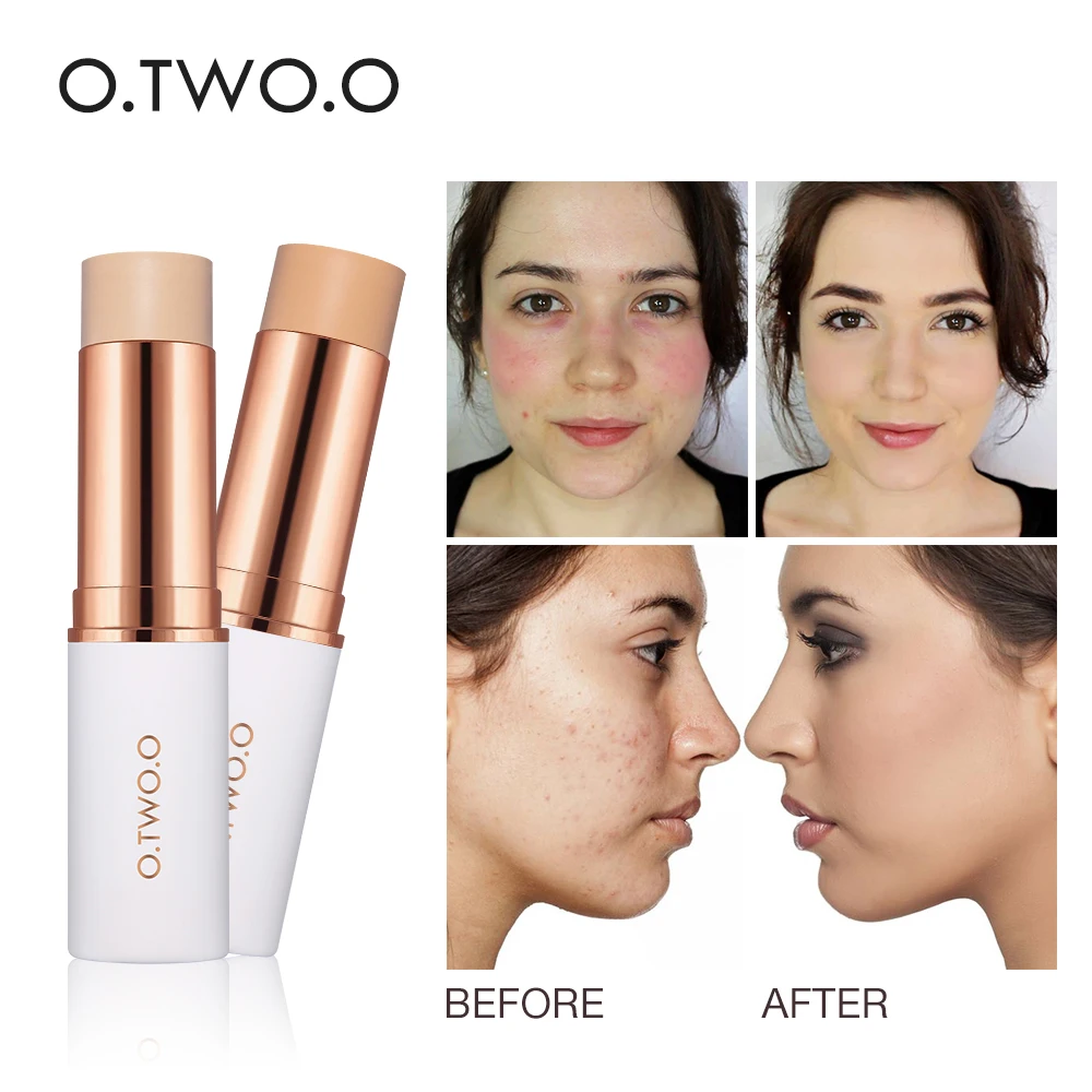 

O.TWO.O Magical Concealer Stick Foundation Makeup Full Cover Contour Face Concealer Cream Base Primer Moisturizer Hide Blemish