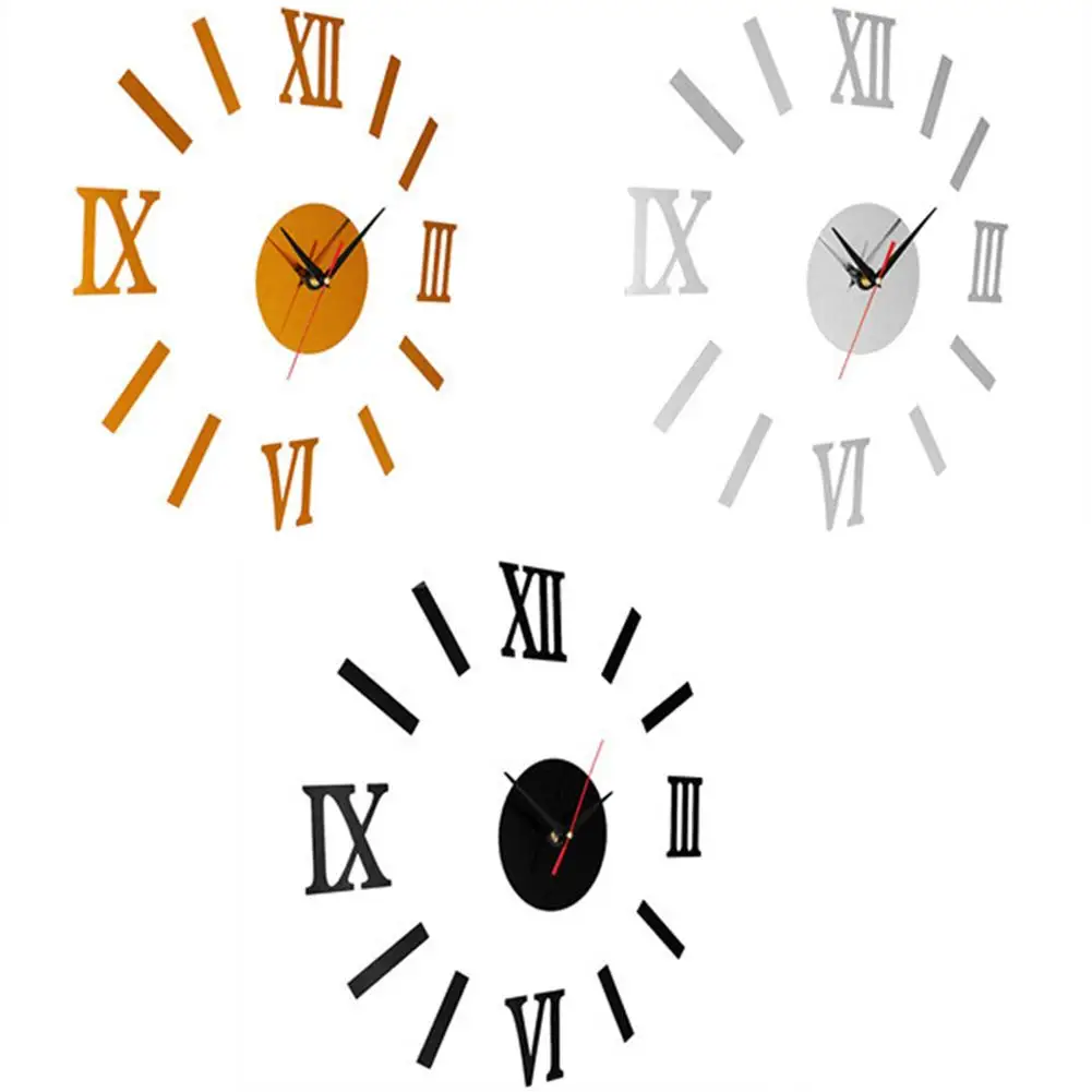 3D Acrylic Mirror Wall Clocks Surface Roman Numerals Wall Clock Stickers Home DIY Decor
3D Acrylic Mirror Wall Clocks Surface Roman Numerals Wall Clock Stickers Home DIY Decor