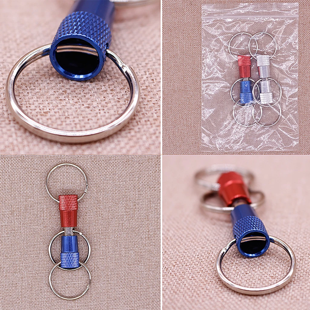 2 Pieces Heavy Duty Three Key Ring Quick Release Detachable Pull-Apart Keychains Lock Holder Key Accessory
2 Pieces Heavy Duty Three Key Ring Quick Release Detachable Pull-Apart Keychains Lock Holder Key Accessory