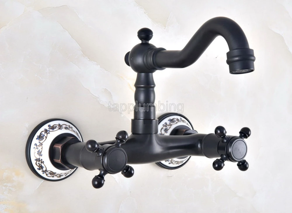 Bathroom Black Bronze Faucet Wall Mounted Swivel Spout Hot and Cold Mixer Faucet tnf817
Bathroom Black Bronze Faucet Wall Mounted Swivel Spout Hot and Cold Mixer Faucet tnf817