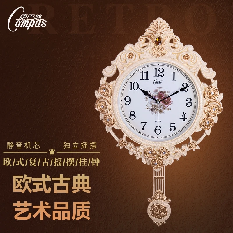 European Clocks Creative Wall Clock Swing Fashion Personality Wall Charts Retro Mute Living Room Clock Quartz Wall Clocks
European Clocks Creative Wall Clock Swing Fashion Personality Wall Charts Retro Mute Living Room Clock Quartz Wall Clocks