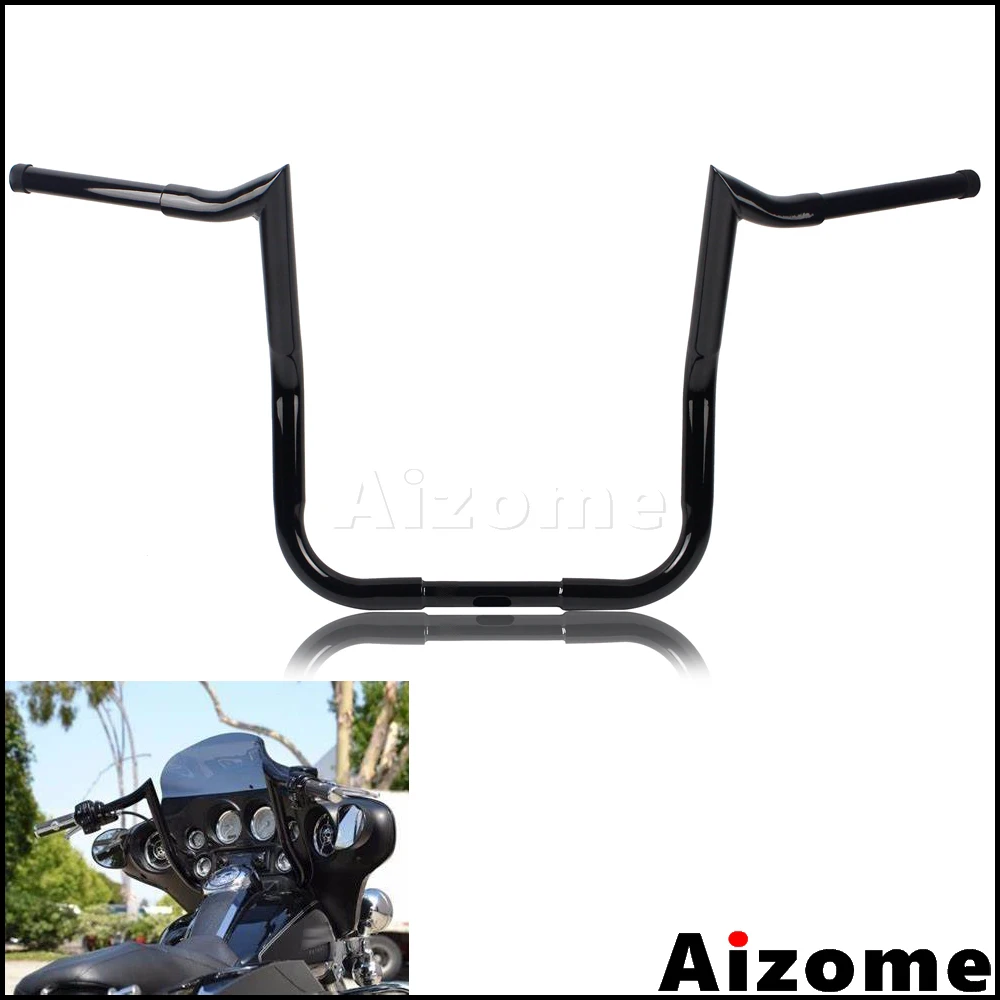 

For Harley 12" 14" 16" Rise Monkey Bagger Bar For Touring Electra Glide Batwing Dresser Bagger 1-1/4" Handlebar Ape Hanger Bar