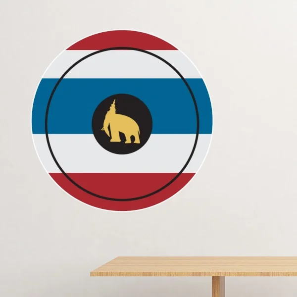 Kingdom of Thailand Thai Customs Made in Thailand Elephant Shield Wall Sticker Art Decals Mural DIY Wallpaper for Room Decal
Kingdom of Thailand Thai Customs Made in Thailand Elephant Shield Wall Sticker Art Decals Mural DIY Wallpaper for Room Decal