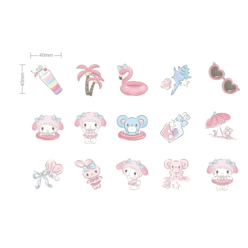 45pcs/pack Cartoon Melody Enjoy Holiday Adhesive Decorative Paper Sticker DIY Diary Label Bookmark Stationery
45pcs/pack Cartoon Melody Enjoy Holiday Adhesive Decorative Paper Sticker DIY Diary Label Bookmark Stationery