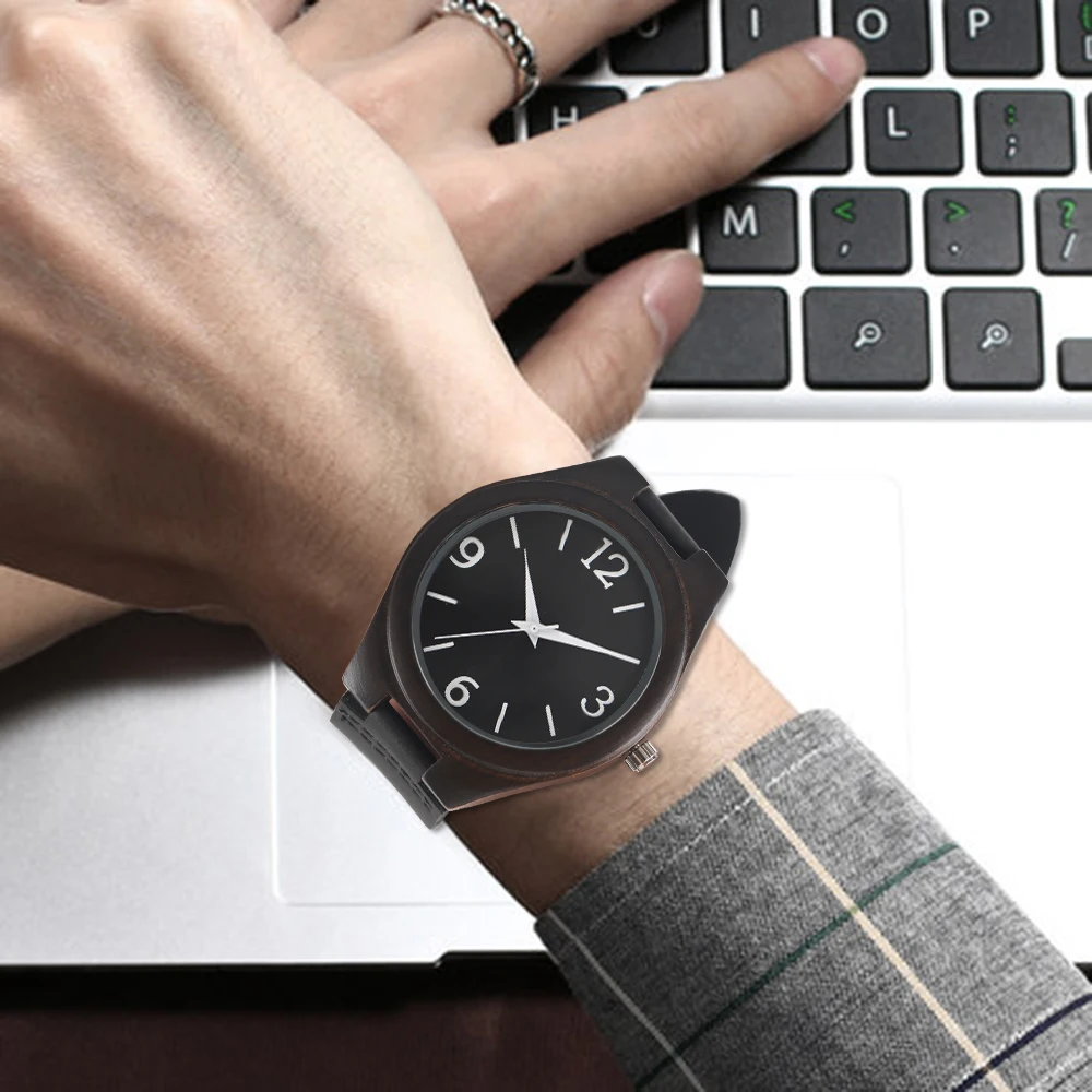 Reloj Hombre Wooden Ebony Watch Quarzt Casual Simple Men Leather Band Strap Nature Wooden Quartz Watches Reloj De Madera
Reloj Hombre Wooden Ebony Watch Quarzt Casual Simple Men Leather Band Strap Nature Wooden Quartz Watches Reloj De Madera