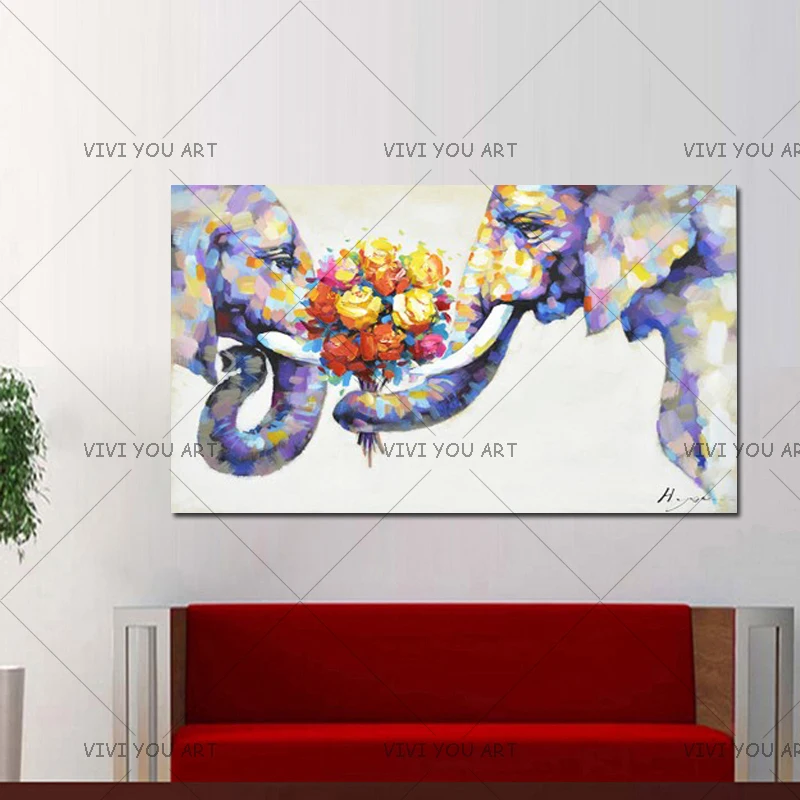 Modern Abstract Hand-painted Funny Elephant Oil Painting On Canvas Handmade Animals Elephant Lover Oil Painting For Home Decor
Modern Abstract Hand-painted Funny Elephant Oil Painting On Canvas Handmade Animals Elephant Lover Oil Painting For Home Decor